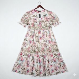 Avenue Arna York Embroidered Floral Emelia Print Maxi Dress Secret Garden